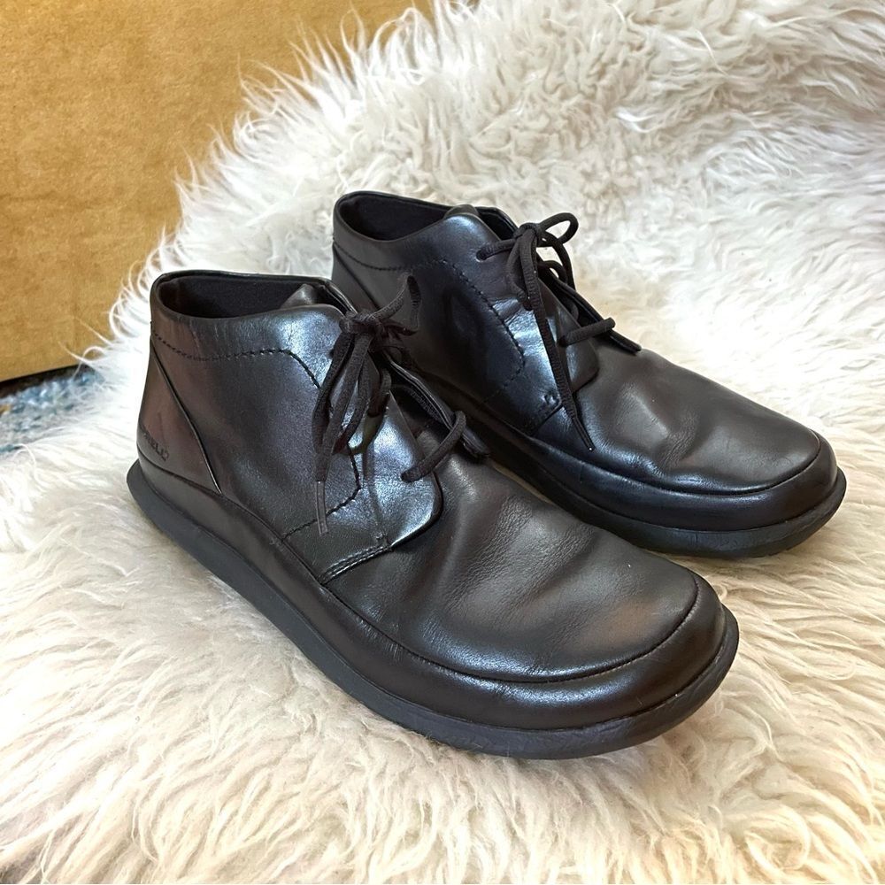 Merrell Quest Vale Black Leather Ankle Boots Size 8.5